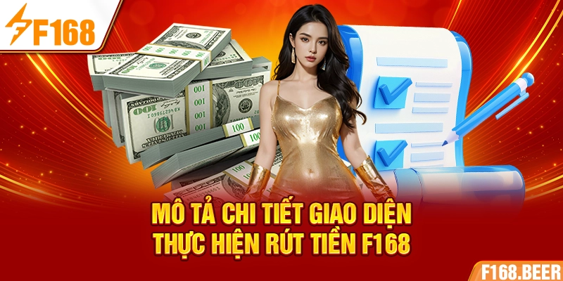 Mô tả chi tiết giao diện thực hiện rút tiền F168